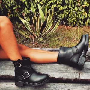 Stivali Invernali | Bikers Invernali | Personal Stivaletti Biker Boots Bassi "5000" - Nero
