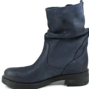 Stivali Invernali | Bikers Invernali | In Time Stivaletti Biker Boots Bassi "NOA/B" - Nabuk Blu