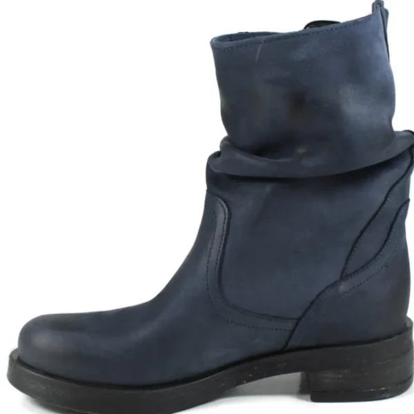 Stivali Invernali | Bikers Invernali | In Time Stivaletti Biker Boots Bassi "NOA/B" - Nabuk Blu
