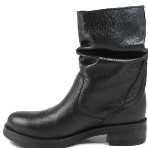 Stivali Invernali | Bikers Invernali | In Time Stivaletti Biker Boots Bassi "NOA/B" - Pelle Nero