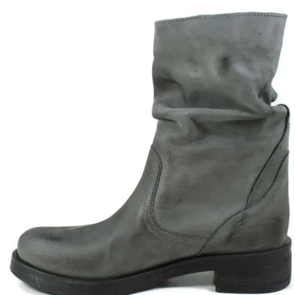 Bikers Invernali | Stivali Invernali | In Time Stivaletti Biker Boots Bassi "NOA/B" - Nabuk Grigio