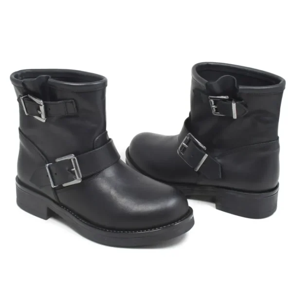 Stivali Invernali | Bikers Invernali | Personal Stivaletti Biker Boots Bassi "5000" - Nero