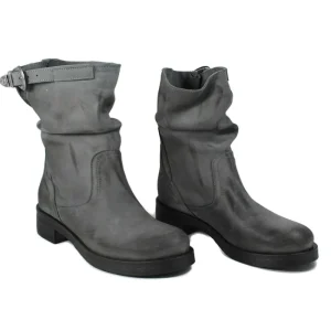 Bikers Invernali | Stivali Invernali | In Time Stivaletti Biker Boots Bassi "NOA/B" - Nabuk Grigio