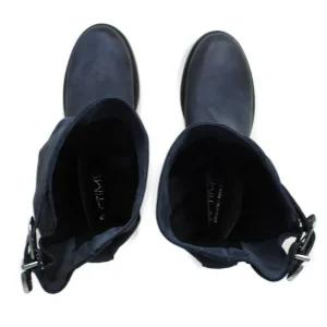 Stivali Invernali | Bikers Invernali | In Time Stivaletti Biker Boots Bassi "NOA/B" - Nabuk Blu