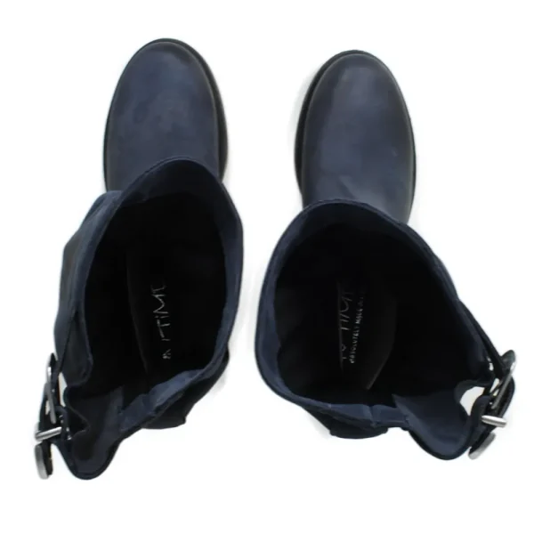 Stivali Invernali | Bikers Invernali | In Time Stivaletti Biker Boots Bassi "NOA/B" - Nabuk Blu