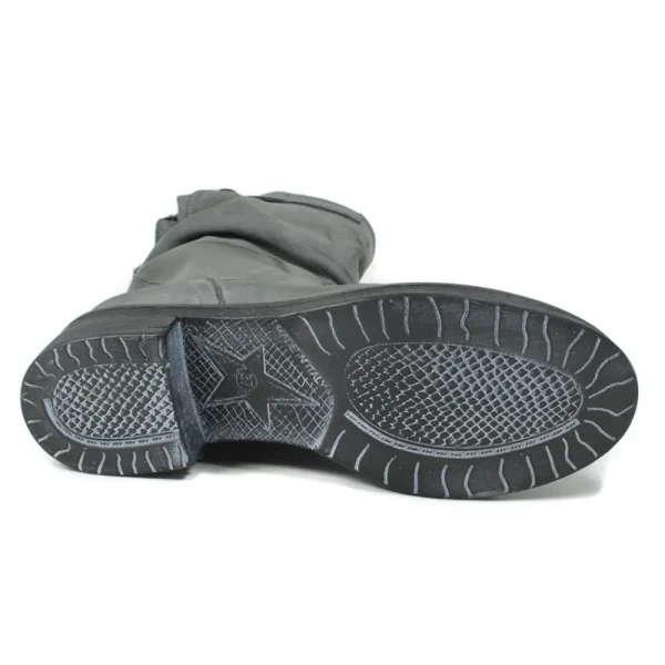 Bikers Invernali | Stivali Invernali | In Time Stivaletti Biker Boots Bassi "NOA/B" - Nabuk Grigio
