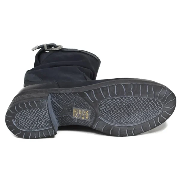 Stivali Invernali | Bikers Invernali | In Time Stivaletti Biker Boots Bassi "NOA/B" - Nabuk Notte Blu