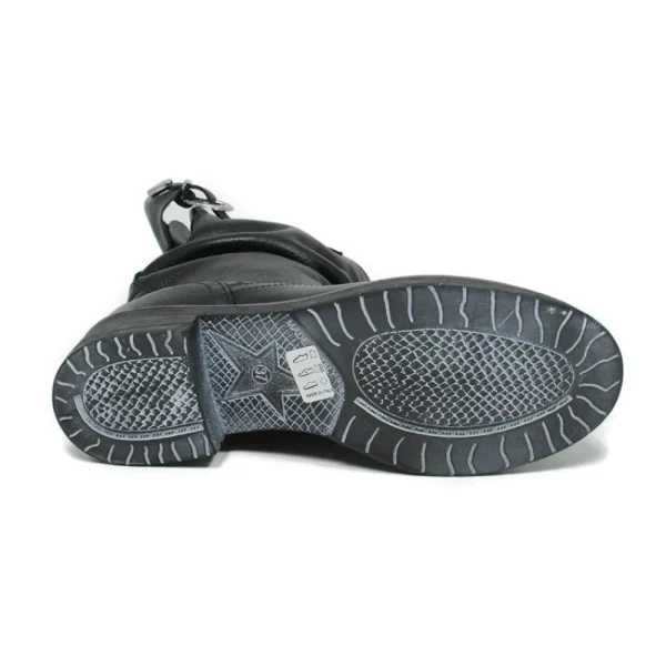 Stivali Invernali | Bikers Invernali | In Time Stivaletti Biker Boots Bassi "NOA/B" - Pelle Nero