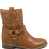 Stivali Estivi | Bikers Estivi | Personal Stivaletti Biker Traforati con Cavigliera "Clode" - Cuoio