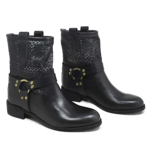 Stivali Estivi | Bikers Estivi | Personal Stivaletti Biker Traforati con Cavigliera "Clode" - Nero