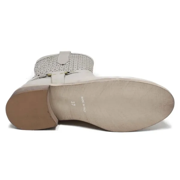 Stivali Estivi | Bikers Estivi | Personal Stivaletti Biker Traforati con Cavigliera "Clode" - Taupe