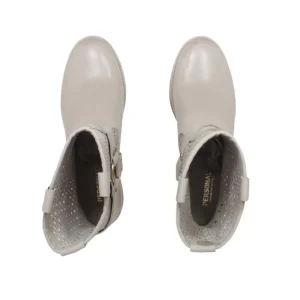 Stivali Estivi | Bikers Estivi | Personal Stivaletti Biker Traforati con Cavigliera "Clode" - Taupe