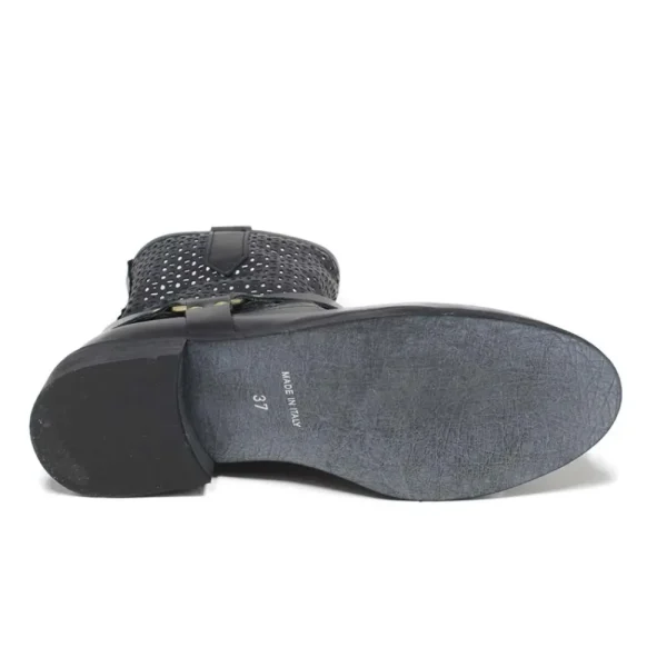 Stivali Estivi | Bikers Estivi | Personal Stivaletti Biker Traforati con Cavigliera "Clode" - Nero