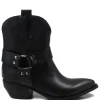Stivali Con Tacco | Stivali Texani | Personal Stivaletti Camperos Texanini con Cavigliera "GLEN" - Pelle Nero