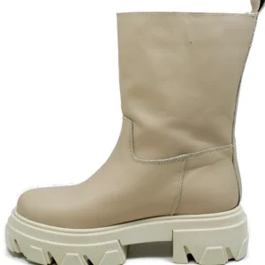 Anfibi | Stivali Estivi | Personal Stivaletti Combat Boots Platform "LOW SNAP" - Pelle Crema