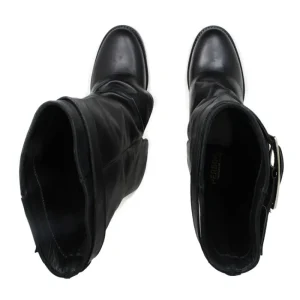 Stivali E Scarpe Con Zeppa | Stivali Invernali | Personal Stivaletti con zeppa interna e bavero risvolto "OLGA" - Pelle Nero