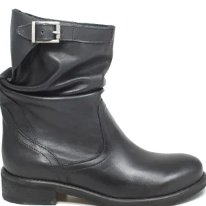 Stivali Estivi | Bikers Estivi | In Time Stivaletti Estivi Biker Boots "Soul/B" - Pelle Nero