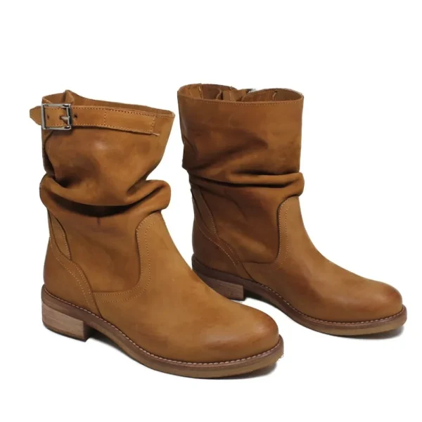 Stivali Estivi | Bikers Estivi | In Time Stivaletti Estivi Biker Boots "Soul/B" - Cuoio