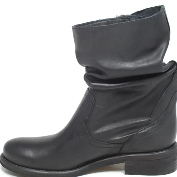 Stivali Estivi | Bikers Estivi | In Time Stivaletti Estivi Biker Boots "Soul/B" - Pelle Nero