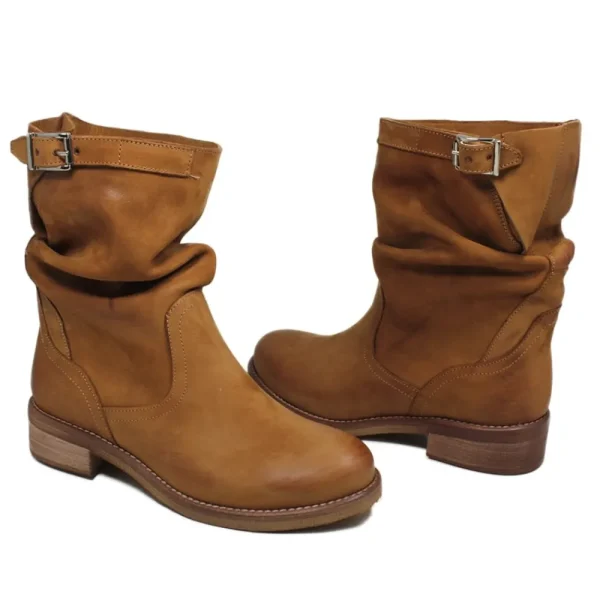 Stivali Estivi | Bikers Estivi | In Time Stivaletti Estivi Biker Boots "Soul/B" - Cuoio