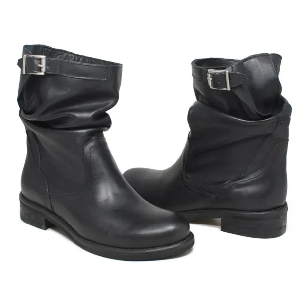 Stivali Estivi | Bikers Estivi | In Time Stivaletti Estivi Biker Boots "Soul/B" - Pelle Nero