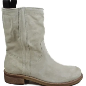 Stivali Estivi | Bikers Estivi | In Time Stivaletti Scamosciati "303B" - Beige
