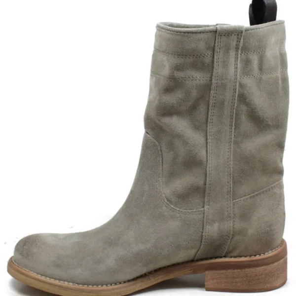 Stivali Estivi | Bikers Estivi | In Time Stivaletti Scamosciati "303B" - Taupe