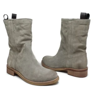 Stivali Estivi | Bikers Estivi | In Time Stivaletti Scamosciati "303B" - Taupe