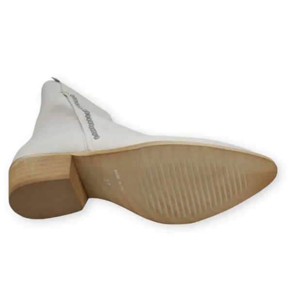 Stivali Estivi | Stivali Texani | Personal Stivaletti Texani Morbidi Arricciati con Borchiette "CHERI" - Lavato Beige