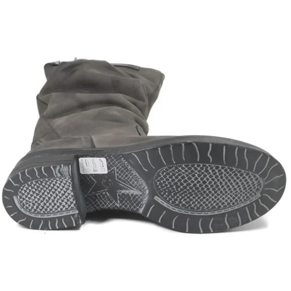 Stivali Invernali | Bikers Invernali | In Time Stivali Alti Biker Boots "NOA/A" - Nabuk Grigio