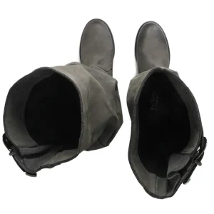 Stivali Invernali | Bikers Invernali | In Time Stivali Alti Biker Boots "NOA/A" - Nabuk Grigio