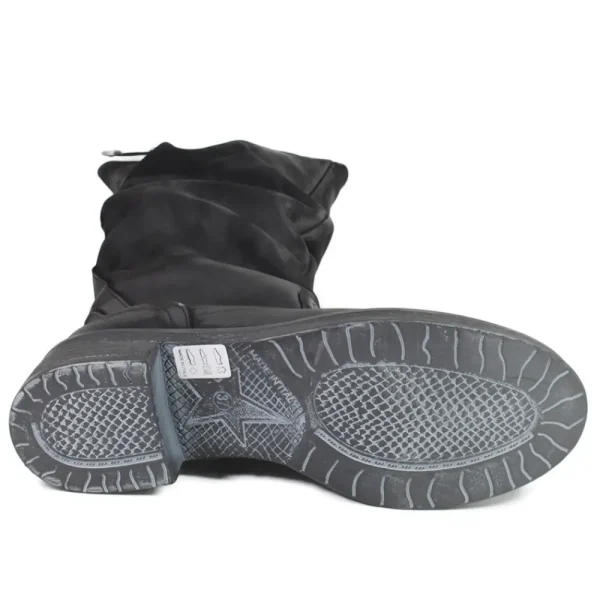 Stivali Invernali | Bikers Invernali | In Time Stivali Alti Biker Boots "NOA/A" - Nabuk Nero