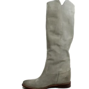 Stivali Estivi | Stivali E Scarpe Con Zeppa | Personal Stivali Alti con Zeppa Interna "Aida" - Camoscio Taupe