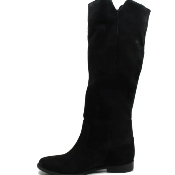 Stivali Estivi | Stivali E Scarpe Con Zeppa | Personal Stivali Alti con Zeppa Interna "Aida" - Camoscio Nero