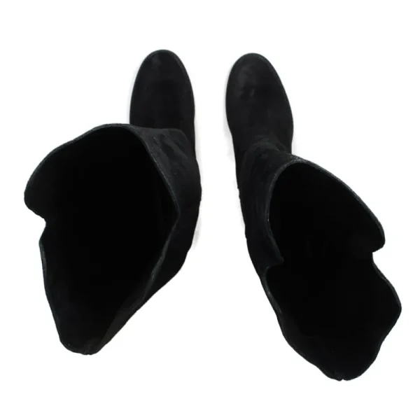 Stivali Estivi | Stivali E Scarpe Con Zeppa | Personal Stivali Alti con Zeppa Interna "Aida" - Camoscio Nero