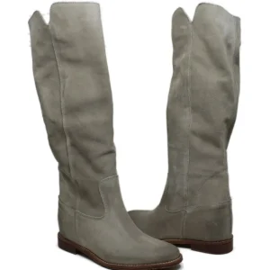 Stivali Estivi | Stivali E Scarpe Con Zeppa | Personal Stivali Alti con Zeppa Interna "Aida" - Camoscio Taupe