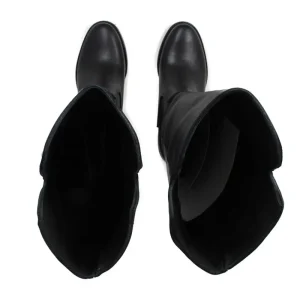 Stivali E Scarpe Con Zeppa | Stivali Invernali | Personal Stivali alti con zeppa interna con borchie "V36" - Pelle Nero