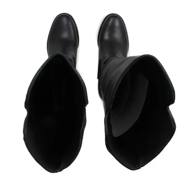 Stivali E Scarpe Con Zeppa | Stivali Invernali | Personal Stivali alti con zeppa interna con borchie "V36" - Pelle Nero