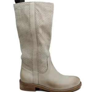 Stivali Estivi | Bikers Estivi | In Time Stivali Biker Alti Traforati "Flair" - Taupe