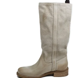 Stivali Estivi | Bikers Estivi | In Time Stivali Biker Alti Traforati "Flair" - Taupe