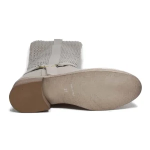 Stivali Estivi | Bikers Estivi | Personal Stivali Biker Alti Traforati con Cavigliera "Ely" - Taupe
