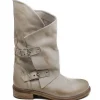 Stivali Estivi | Bikers Estivi | In Time Stivali Biker Boots Asimmetrici Estivi "MT/A" - Taupe