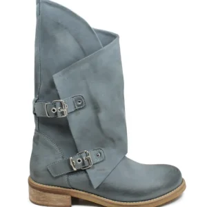 Bikers Estivi | Stivali Estivi | In Time Stivali Biker Boots Asimmetrici Estivi "MT/A" - Jeans