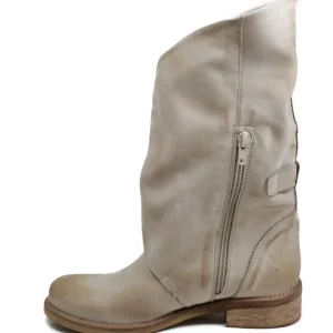 Stivali Estivi | Bikers Estivi | In Time Stivali Biker Boots Asimmetrici Estivi "MT/A" - Taupe