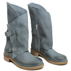 Bikers Estivi | Stivali Estivi | In Time Stivali Biker Boots Asimmetrici Estivi "MT/A" - Jeans