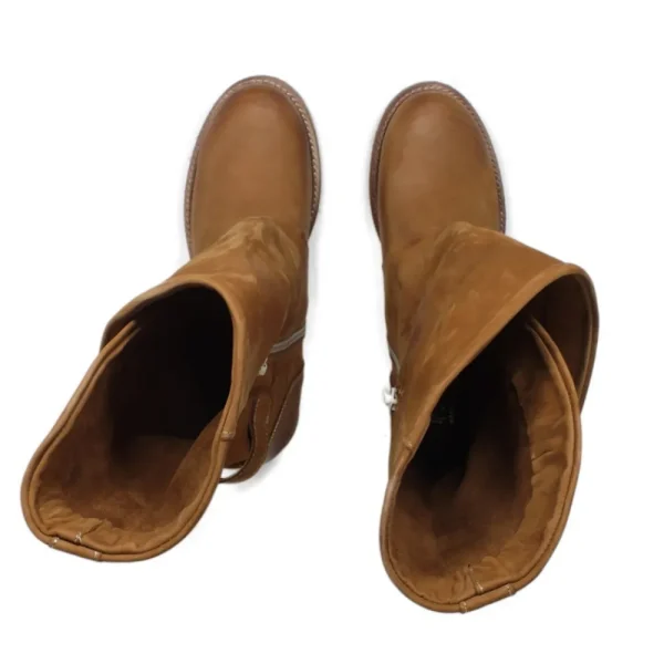 Stivali Estivi | Bikers Estivi | In Time Stivali Biker Boots Asimmetrici Estivi "MT/A" - Cuoio