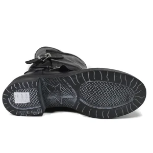 Stivali Invernali | Bikers Invernali | In Time Stivali Biker Boots con due fibbie "MANTRA/A" - Pelle Nero
