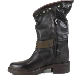 Stivali Invernali | Bikers Invernali | Personal Stivali Biker Boots con occhielli e due cinturini "DADA" - Testa di Moro TestadiMoro