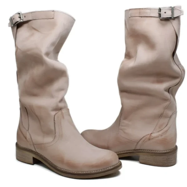 Stivali Estivi | Bikers Estivi | In Time Stivali Biker Boots Estivi "Soul/M" - Cipria