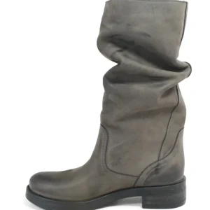 Stivali Invernali | Bikers Invernali | In Time Stivali Biker Boots Metà Polpaccio "NOA/M" - Nabuk Grigio